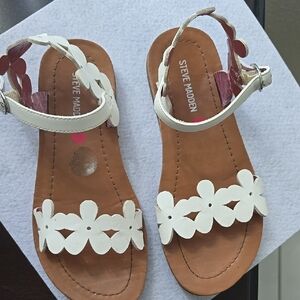 Steve Madden White Floral Kids Sandals